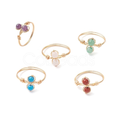 Natural & Synthetic Gemstone Finger Rings RJEW-JR00945-01-1