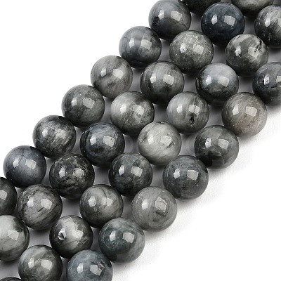 Natural Hawk's Eye Beads Strands G-S333-10mm-027-1