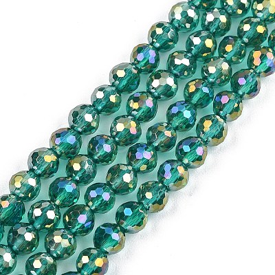 Electroplate Transparent Glass Beads EGLA-B013-02A-AB08-1