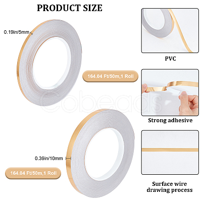 CRASPIRE 2 Rolls 2 Styles PVC Plastic Edge Banding AJEW-CP0007-31-1