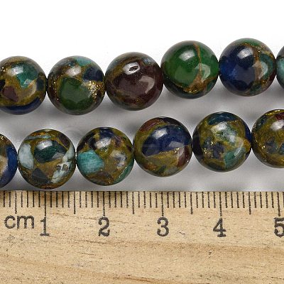 Synthetic Gold Clinquant Stone Beads Strands G-P549-A01-02B-1