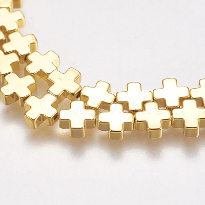 Electroplate Non-magnetic Synthetic Hematite Beads Strands G-K239-21A-1