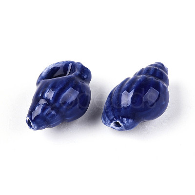 Handmade Printed Porcelain Beads PORC-T133-01A-01-1