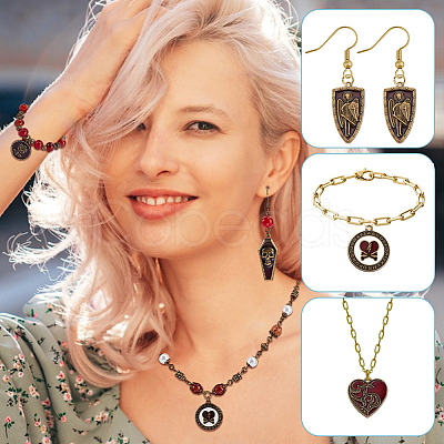 18Pcs 9 Styles Alloy Enamel Pendants ENAM-GA0001-19-1