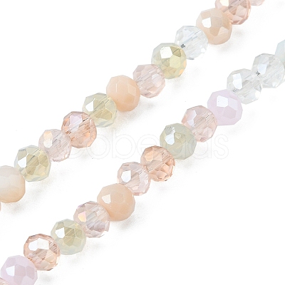 Electroplate Glass Beads Strands EGLA-yw0002-C05-1