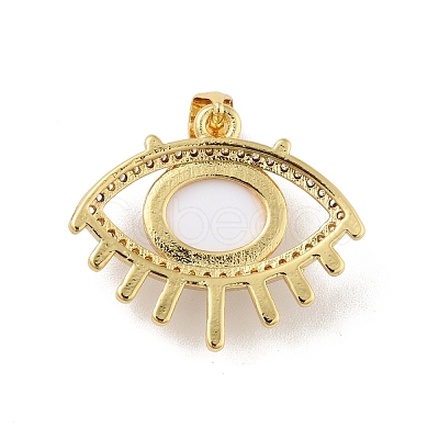 Brass Micro Pave Cubic Zirconia Pendants KK-B059-41G-A-1