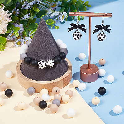 6 Style Food Grade Eco-Friendly Silicone Beads SIL-SC0001-63-1