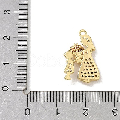 Mother's Day Brass Micro Pave Colorful Cubic Zirconia Pendants KK-A300-11G-1