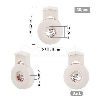 Gorgecraft Plastic Spring Cord Lock Stopper Cylinder FIND-GF0002-65-1