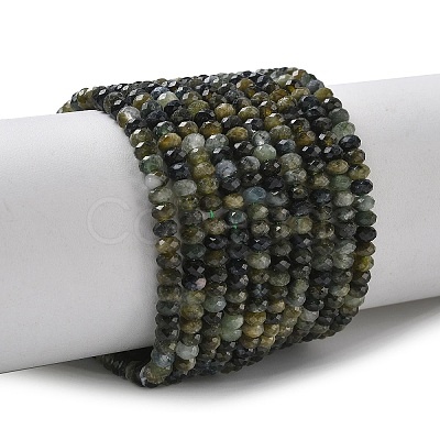 Natural Green Tourmaline Beads Strands G-L651-B05-4x2mm-02-1