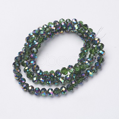 Electroplate Transparent Glass Beads Strands X-EGLA-A034-T4mm-Q04-1