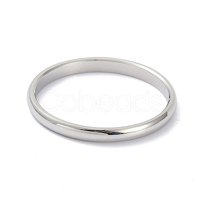Non-Tarnish 2mm Polished Plain Dome Finger Ring for Girl Women LS-RJEW-C012-05D-P-1