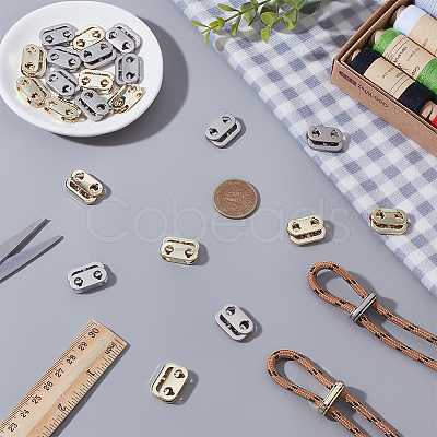 24Pcs 2 Colors Alloy Spring Cord Locks FIND-FG0005-27-1