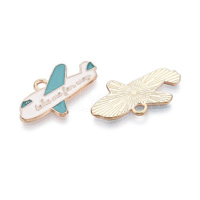 Alloy & Enamel Pendants ENAM-T021-65G-1