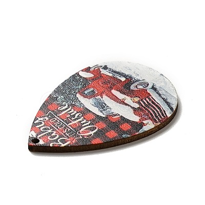 Single Face Printed Wood Big Pendants WOOD-H102-03K-1