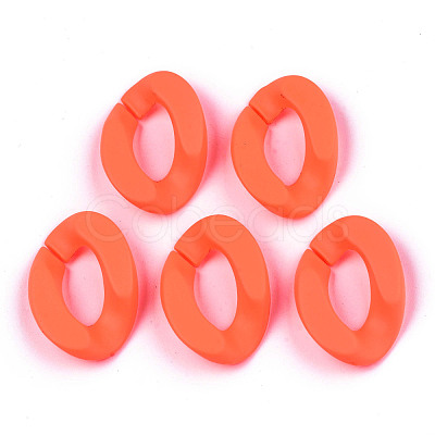 Opaque Spray Painted Acrylic Linking Rings X-OACR-R249-03C-1