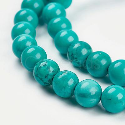 Natural Magnesite Beads Strands G-K205-02-6mm-1