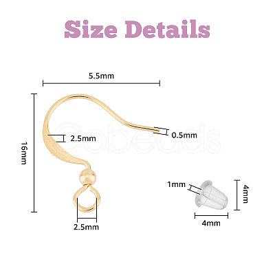 150Pcs Brass Earring Hooks KK-DC0002-43-1