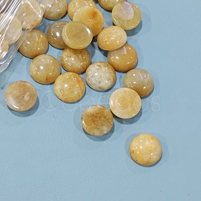 Natural Topaz Jade Cabochons G-P393-R35-12mm-1