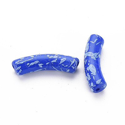 Opaque Spray Painted Acrylic Beads X1-MACR-S372-002F-B02-1