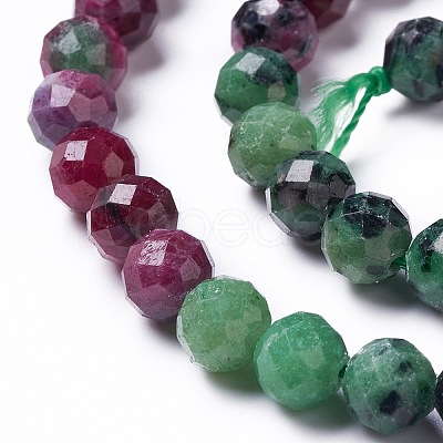 Natural Ruby in Zoisite Beads Strands G-P457-A06-29-1