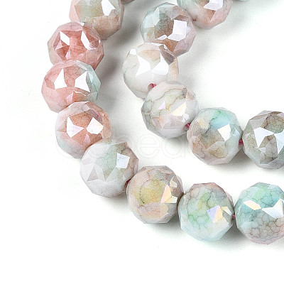Anti-Tarnish Electroplate Glass Beads Strands GLAA-N010-10mm-15-1