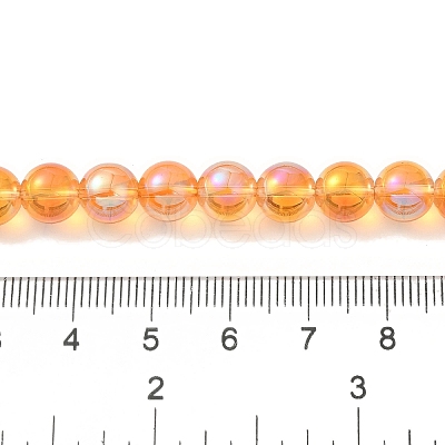 Transparent Electroplate Glass Beads Strands GLAA-T032-T8mm-C01-1