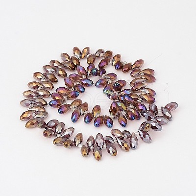 Electroplate Glass Beads Strands EGLA-J068-AB05-1