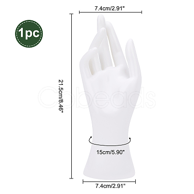 Plastic Mannequin Hand Jewelry Display Holder Stands RDIS-WH0009-014-1