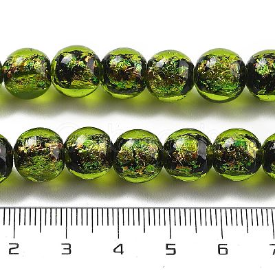 Handmade Foil Lampwork Beads Strands FOIL-K003-06B-21-1