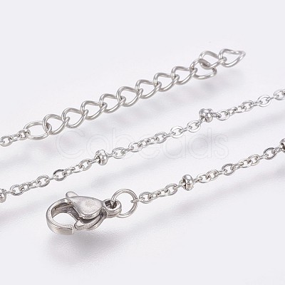 Tarnish Resistant 304 Stainless Steel Cable Chain Anklets AJEW-P069-01P-1