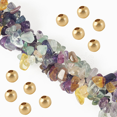 1 Strand Natural Fluorite Chip Beads Strands G-TAD0001-03-1