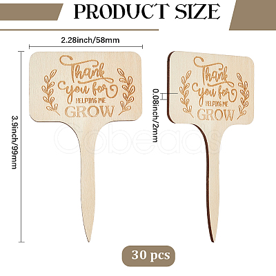 Wood Plant Labels DIY-GF0014-39A-1