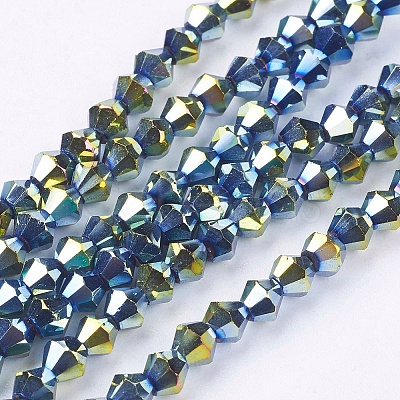 Electroplate Glass Beads Strands LS-EGLA-S057-3-1