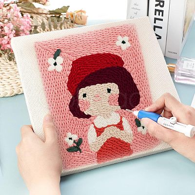 Nbeads DIY Punch Needle Frame Covered with Cloth DIY-NB0005-06A-1