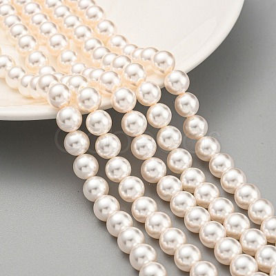 Glass Pearl Beads Strands HY-G002-01D-03-1