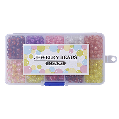 Transparent Crackle Glass Beads CCG-X0008-02-6mm-1