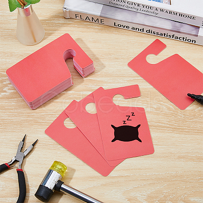 120Pcs PP Plastic Hanging Door Handle Hanger Tags DIY-DC0003-37B-1