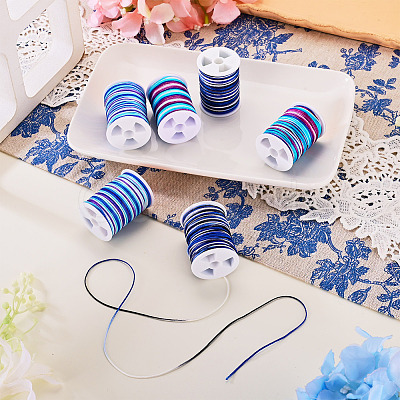6Rolls 6 Styles Segment Dyed Polyester Thread NWIR-TA0001-47C-1