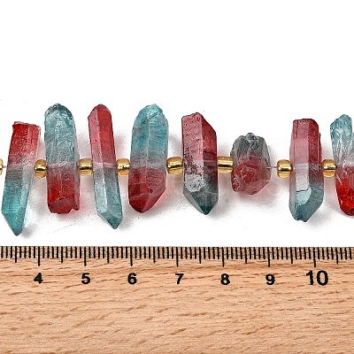 Electroplated Natural Quartz Crystal Beads Strands G-F800-D16-1