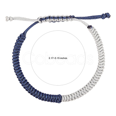 Nylon Threads Braided Bracelet BJEW-SW00058-2-1