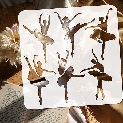 PET Hollow Out Drawing Painting Stencils DIY-WH0391-0560-1