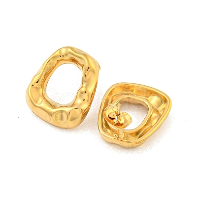 Trapezoid 304 Stainless Steel Ear Studs EJEW-L290-006G-1