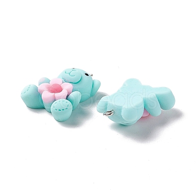 Opaque Resin Pendants RESI-G046-03P-1