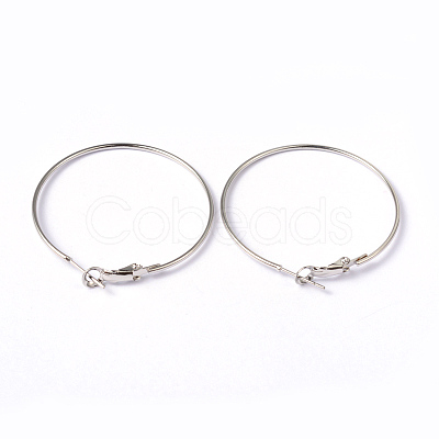 Brass Earring Findings Hoops EC108-3NF-1