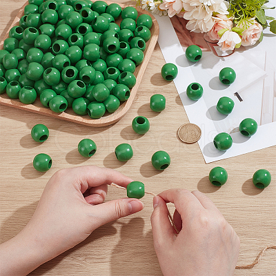 250Pcs Wood European Rondelle Beads WOOD-PH0003-47A-1