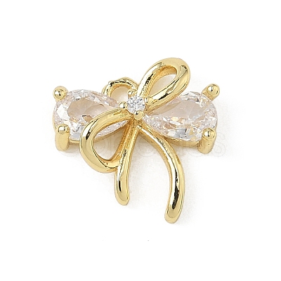 Brass Micro Pave Cubic Zirconia Charms KK-A300-01G-06-1