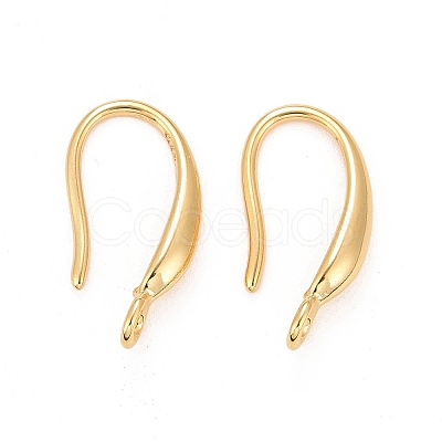 Rack Plating Eco-friendly Brass Earring Hooks X-KK-D075-09G-RS-1