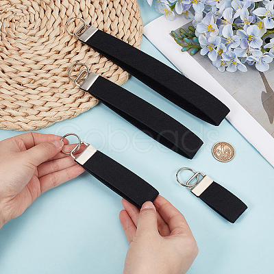 4Pcs 4 Styles Felt Keychain Clasps FIND-GF0009-67-1