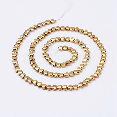 Electroplate Non-Magnetic Synthetic Hematite Beads Strands G-F510-25C-1
